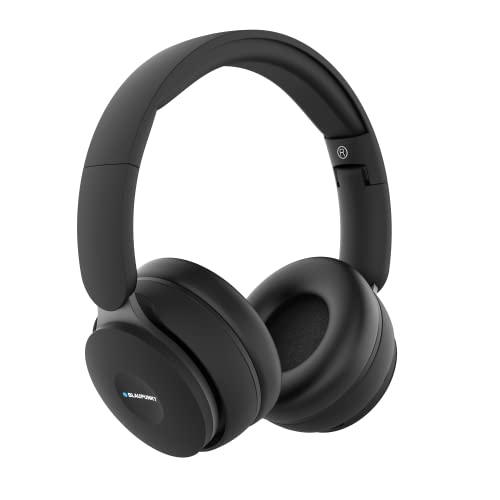 Blaupunkt BH01 Bluetooth Wireless Over Ear Headphones with 18 Hrs* Playtime I Passive Noise Reduction I TF Card Slot & Built-in FM I 40MM Drivers & Soft Padded Ear Cushions