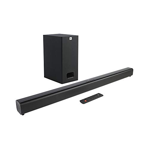 JBL Cinema SB231, 2.1 Channel Dolby Digital Soundbar with Wired Subwoofer for Deep Bass, Home Theatre with Remote, HDMI ARC, Bluetooth & Optical Connectivity (110W)