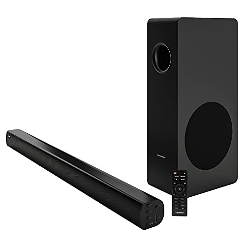Blaupunkt Germany's SBW200 160W Wired Soundbar with Subwoofer, Bluetooth and HDMI Arc, Black