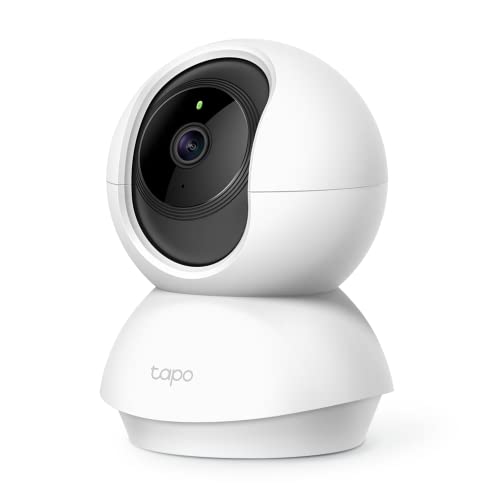 Tp-Link Smart Cam Pan Tilt Home WiFi Camera | Wireless Indoor Security 360° 2Mp 1080P (Full Hd) | Up to 30 Ft Night Vision | Up to 128 Gb Microsd Card Slot | Works with Alexa and Google (Tapo C200)