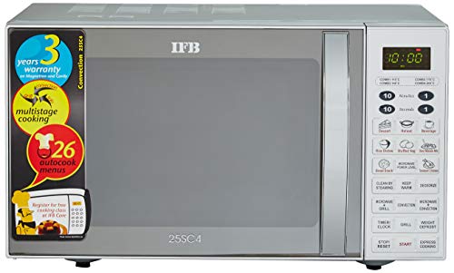IFB 25 L Convection Microwave Oven (25SC4, Metallic Silver, With Starter Kit)