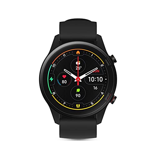 Mi Watch Revolve Active (Black) - 1.39" AMOLED Display, SpO2, GPS and Sleep Monitor, Alexa Built-in, 117 Sports Mode, Personalized Watch Faces, 2 Weeks Battery Life, Music and Camera Control