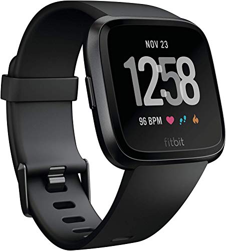 Fitbit Versa Health and Fitness Smartwatch, Onesize (Black) (Unisex)