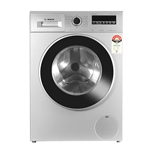 Bosch 7 Kg Inverter Fully-Automatic Front Loading Washing Machine (WAJ2426SIN, Silver)