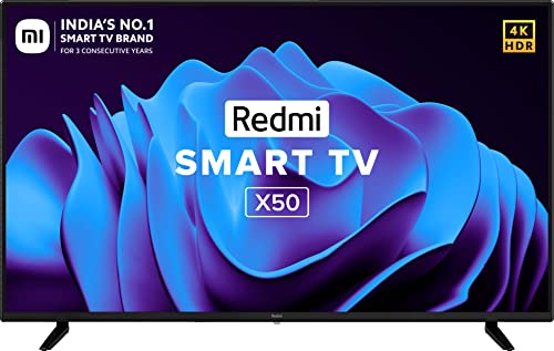 Redmi 126 cm (50 inches) 4K Ultra HD Android Smart LED TV X50|L50M6-RA (Black) (2021 Model)