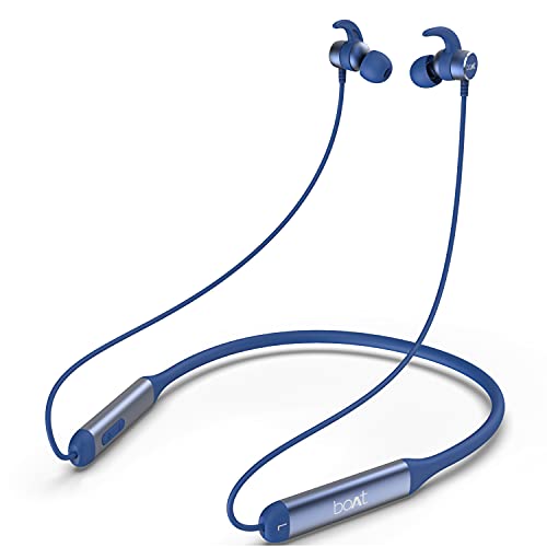 boAt Rockerz 330 Wireless Neckband with ASAP Charge, Up to 30H Playback, Enhanced Bass, Metal Control Board, IPX5, Type C Port, Bluetooth v5.0, Voice Assistant(Navy Blue)