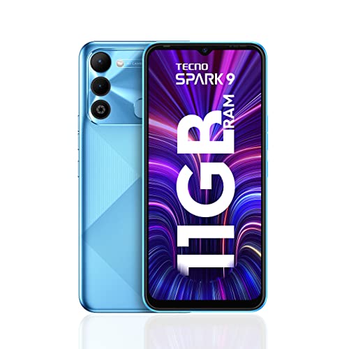Tecno Spark 9 (Sky Mirror, 6GB RAM, 128GB Storage)| Upto 11GB Expandable RAM | 90Hz Refresh Rate | 6.6" HD+Display | 13MP Dual Camera | 5000mAh Battery | Helio G37 Gaming Processor