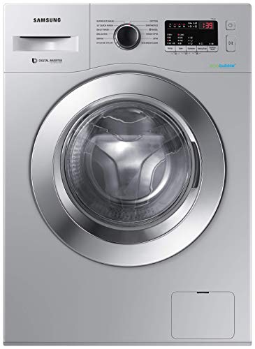 Samsung 6.5 Kg Inverter 5 star Fully-Automatic Front Loading Washing Machine (WW66R22EK0S/TL, Silver Hygiene Steam)