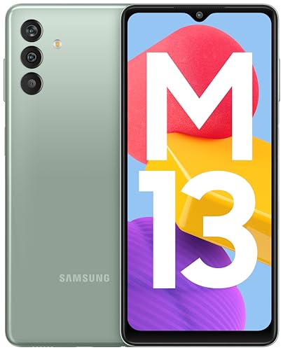 Samsung Galaxy M13 (Aqua Green, 4GB, 64GB Storage) | 6000mAh Battery | Upto 8GB RAM with RAM Plus | 2000 Instant Discount on SBI Credit Cards Valid Till 10th August