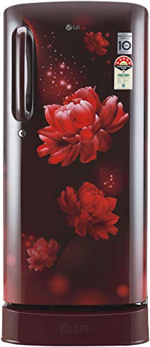 LG 190 L 4 Star Inverter Direct-Cool Single Door Refrigerator (GL-D201ASCY, Scarlet Charm)