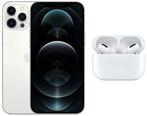 New Apple iPhone 12 Pro Max (256GB) - Silver with Apple AirPods Pro