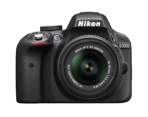Nikon D3300 24.2 MP CMOS Digital SLR with AF-S DX NIKKOR 18-55 mm f/3.5-5.6G VR II Zoom Lens (Black)