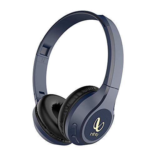 Infinity (JBL) Glide 500 Wireless Headphones with 20 Hours Playtime (Quick Charge), Deep Bass and Dual Equalizer (Mystic Blue)
