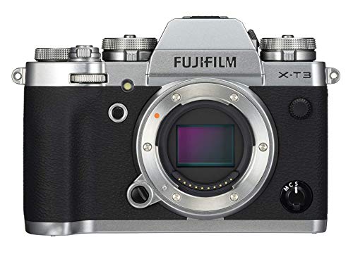 Fujifilm X-T3 26.1 MP Mirrorless Camera Body (APS-C X-Trans CMOS 4 Sensor, X-Processor 4, EVF, 3" Tilt Touchscreen, Fast & Accurate AF, Face/Eye AF, 4K/60P Video, Film Simulation Mode) - Silver