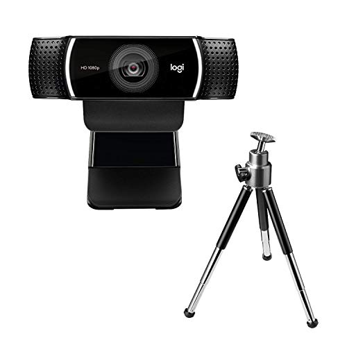Logitech C922 Pro Stream Webcam, HD 1080p/30fps or HD 720p/60fps Hyperfast Streaming, Stereo Audio, HD Light Correction, Autofocus, for YouTube, Twitch, XSplit, PC/Mac/Laptop/MacBook/Tablet - Black