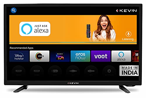 Kevin 80 cm (32 Inches) HD Ready Smart LED TV KN32A (Black) (2021 Model) | With Alexa Built-in