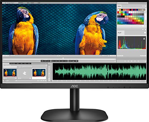 22B2HM AOC Monitor, VA Panel Monitor, Borderless Experience, Ultra Slim with HDMI Cable, Black