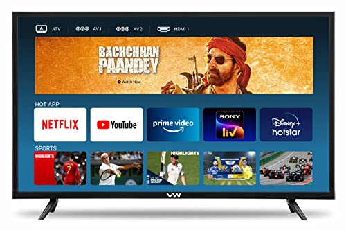 VW 80 cm (32 inches) HD Ready LED Smart TV VW32PRO (Black) (2021 Model)
