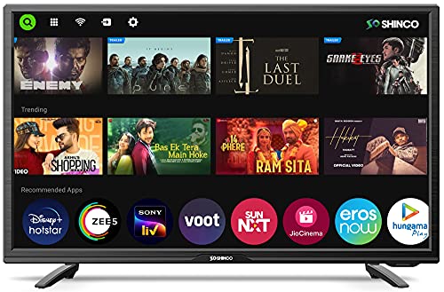 Shinco 80 cm (32 Inches) HD Ready Smart LED TV SO328AS (Black) (2020 Model) | With Uniwall