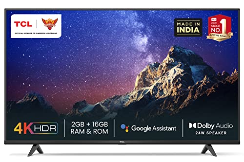 TCL 139 cm (55 inches) 4K Ultra HD Certified Android Smart LED TV 55P615 (Black) (2020 Model)