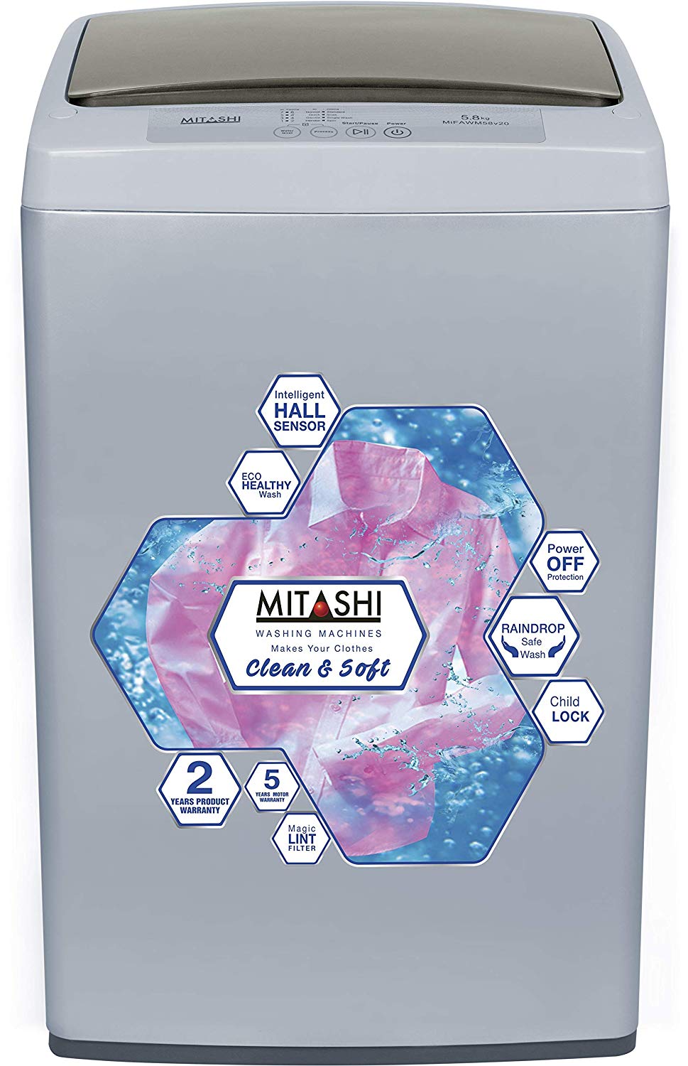 Mitashi 5.8 kg Fully Automatic Top Loading