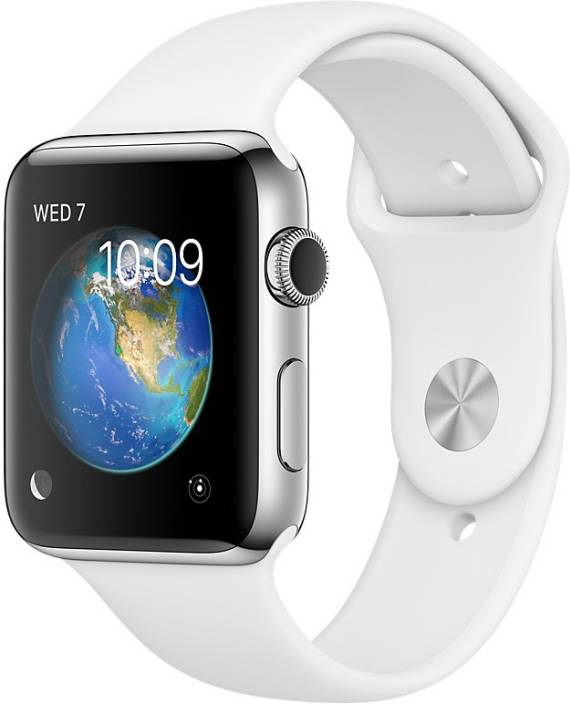 Apple Watch Series 2 - 42 mm Stainless Steel Case with White Sport Band