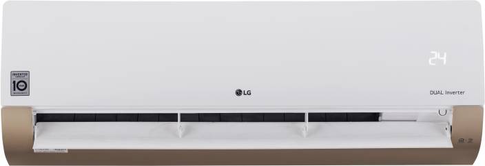 LG 1.0 Ton 3 Star Split Dual Inverter AC with Wi-fi Connect - White, Gold