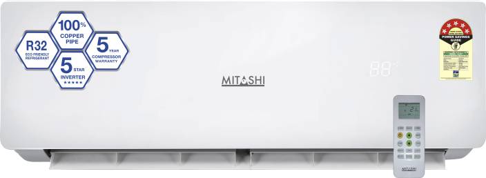 Mitashi 1.0 Ton 5 Star Split Inverter AC - White