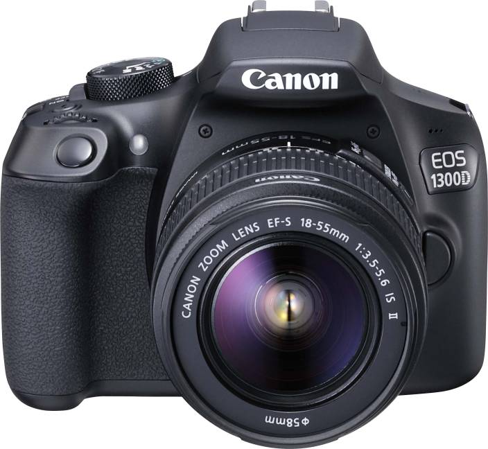 Canon EOS 1300D DSLR Camera Body with Single Lens: EF-S 18-55 IS II (16 GB SD Card + Carry Case)