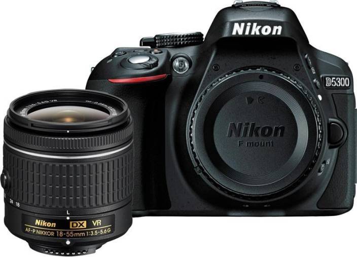 Nikon D5300 DSLR Camera Body with Single Lens: AF-P DX NIKKOR 18-55 mm f/3.5-5.6G VR Kit (16 GB SD Card + Camera Bag)