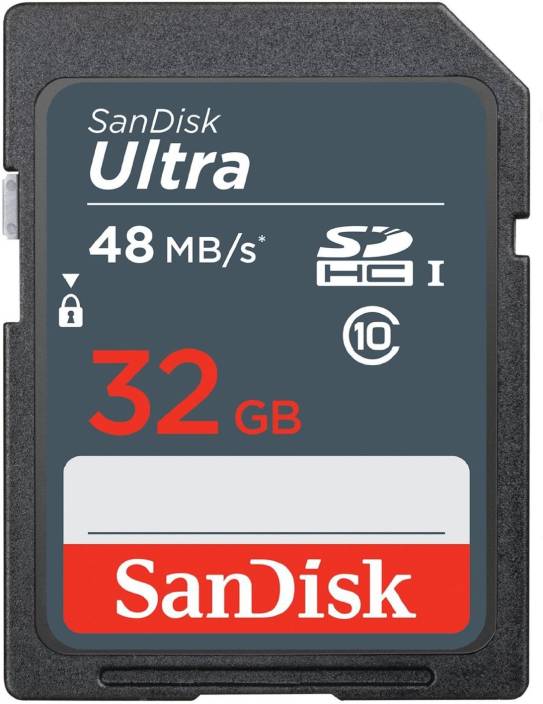SanDisk Ultra SDHC Camera 32 GB SD Card Class 10 48 MB/s Memory Card