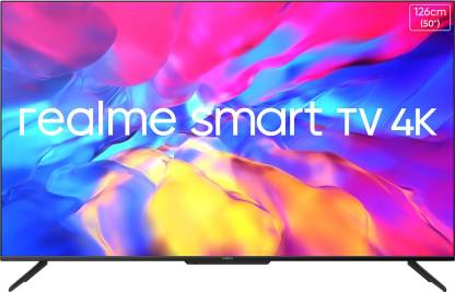 realme 126 cm (50 inch) Ultra HD (4K) LED Smart Android TV with Handsfree Voice Search and Dolby Vision & Atmos  (RMV2005)